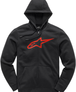 ALPINESTARS HOODIE AGE2 ZIP CRNO CRVENA 2XL